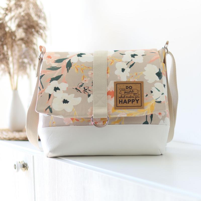 Nähset Tasche 'Katie' - Blumen korall inkl. Labelset 'Floral'