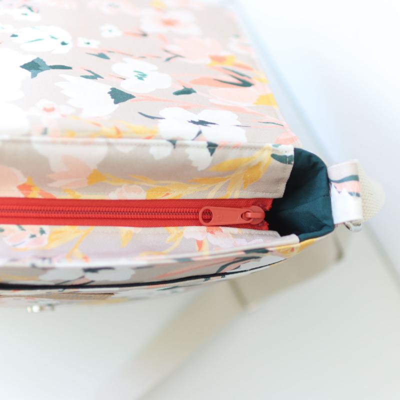 Nähset Tasche 'Katie' - Blumen korall inkl. Labelset 'Floral'