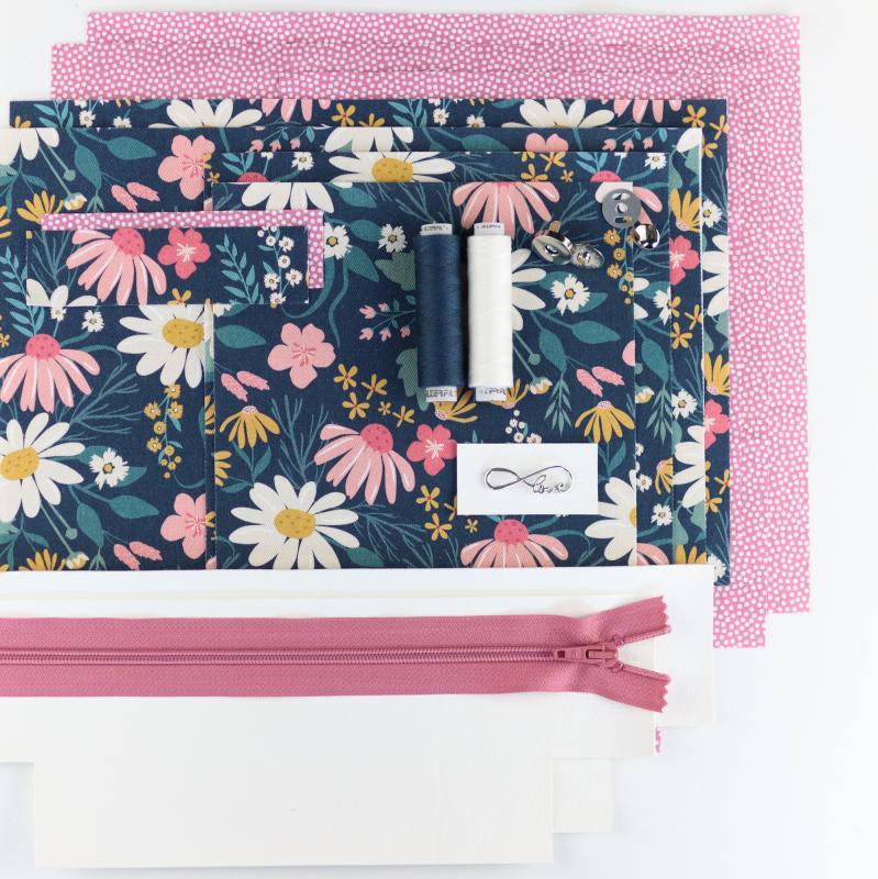 Nähbox große Kosmetiktasche - Wildblume