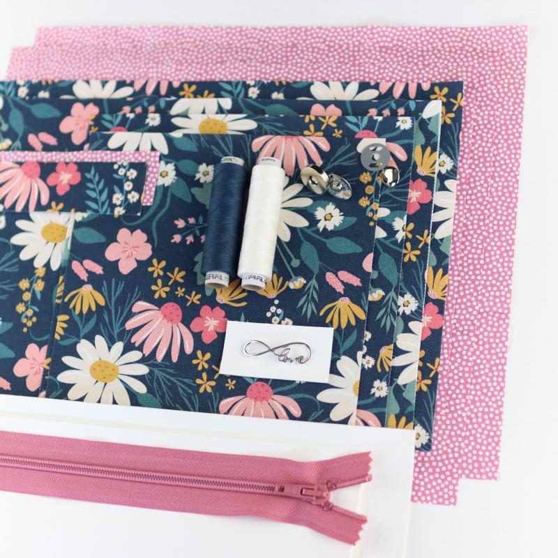 Nähbox große Kosmetiktasche - Wildblume