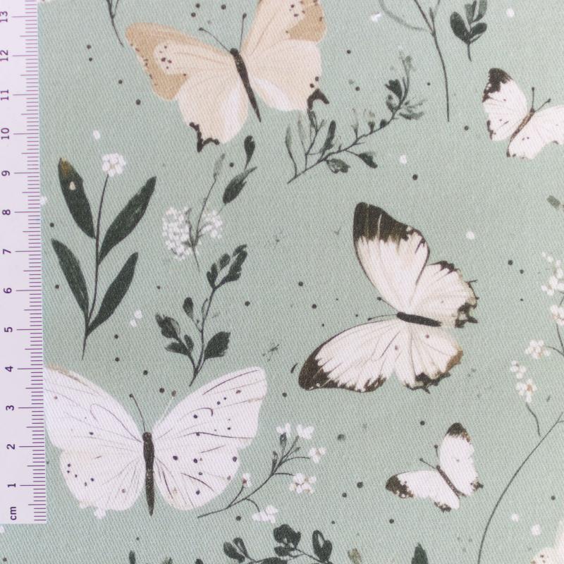 Canvas Eigenproduktion 'Schmetterlinge mint'