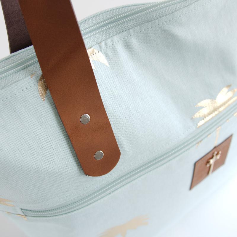 Nähbox 'Piper' - Palmen Metallic