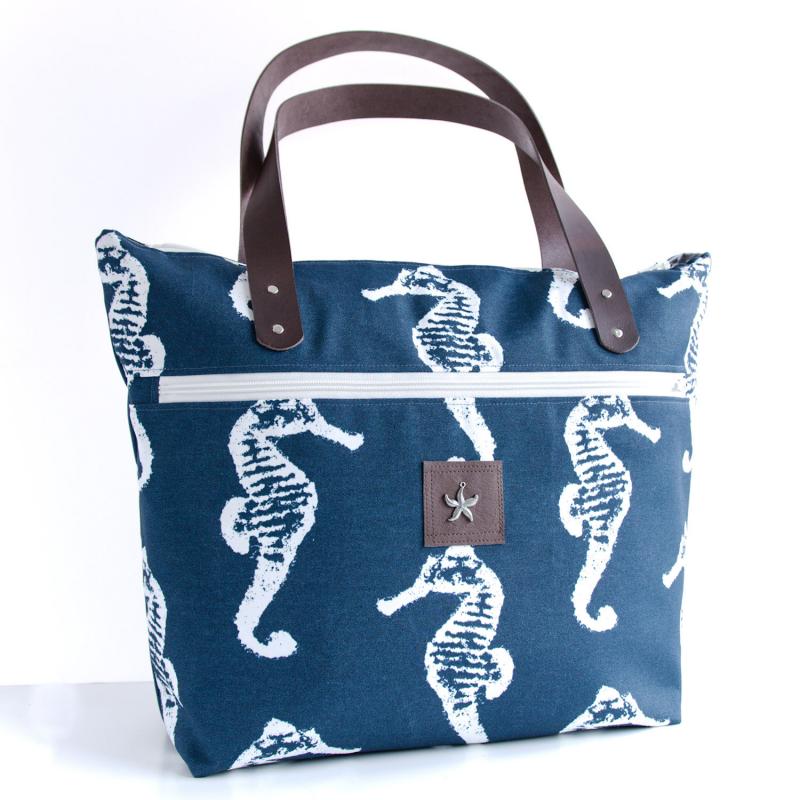 Nähbox 'Piper' - Seepferdchen navy
