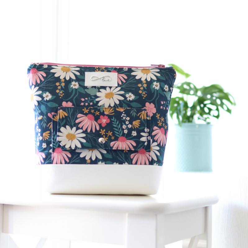 Nähbox große Kosmetiktasche - Wildblume