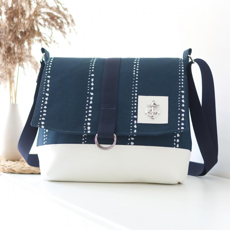 Nähset Tasche 'Katie' - Waterdrops Navy