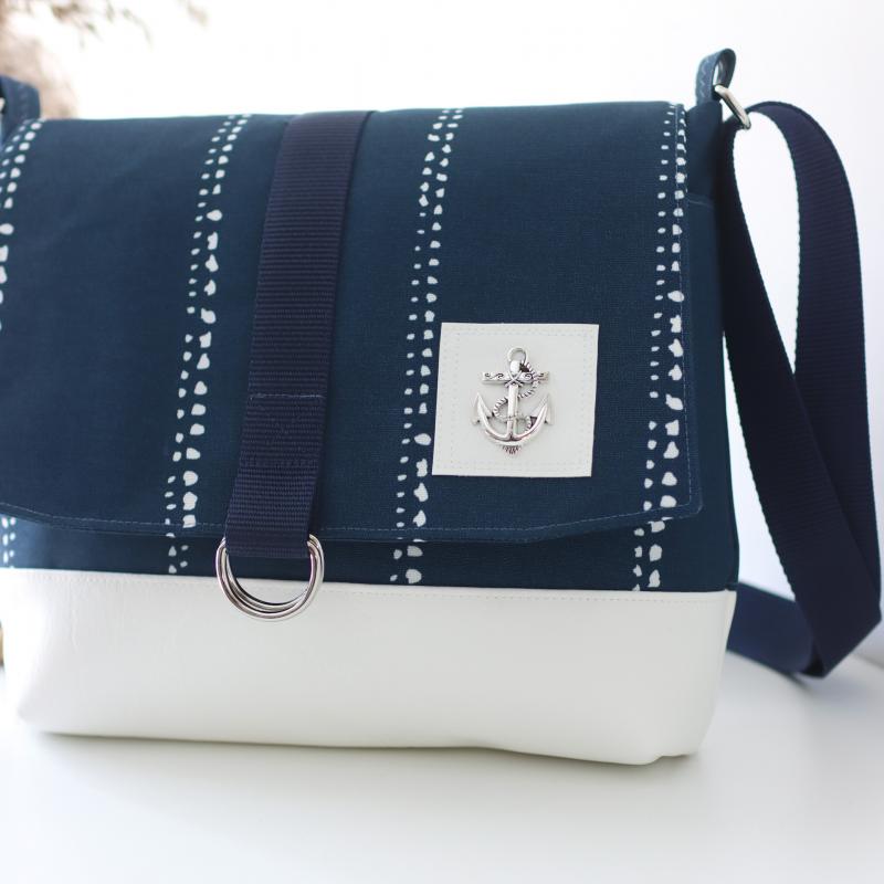 Nähset Tasche 'Katie' - Waterdrops Navy