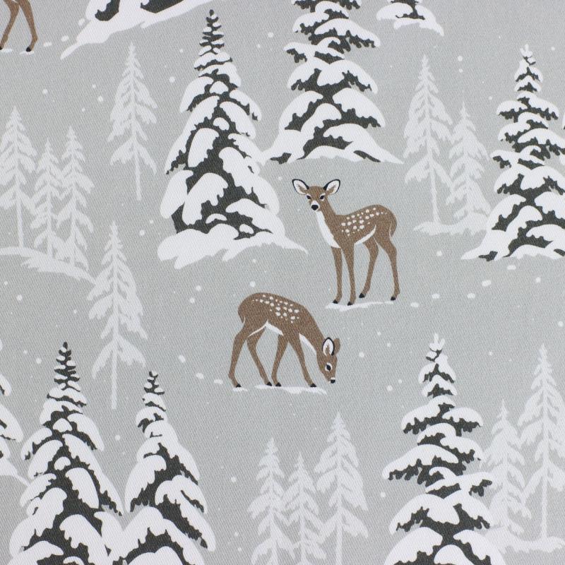 Canvas Eigenproduktion 'Rehe im Winterwald'