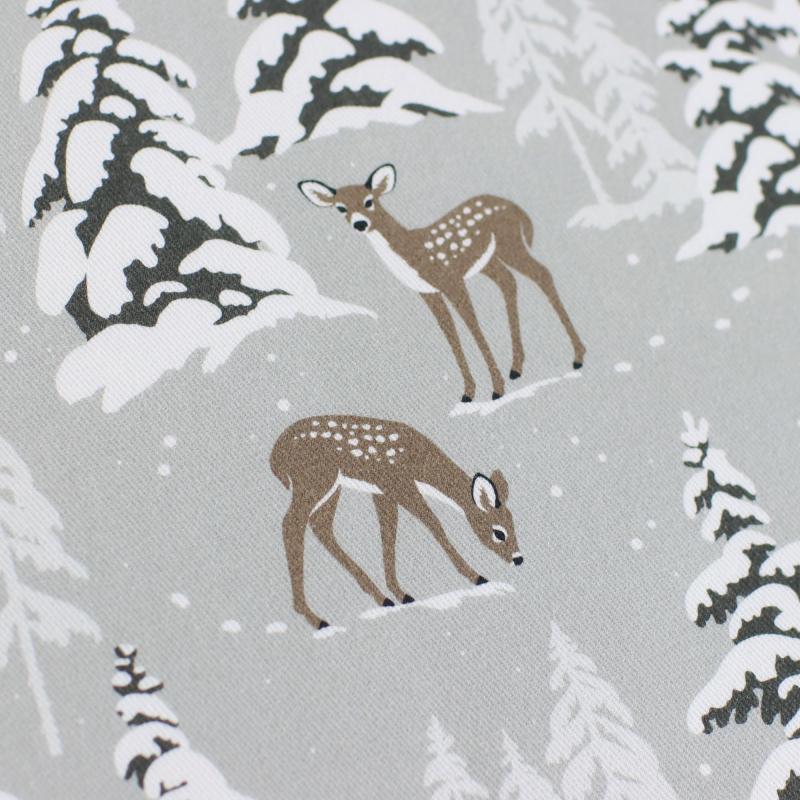 Canvas Eigenproduktion 'Rehe im Winterwald'