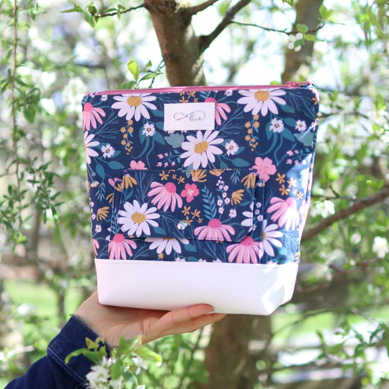 Nähbox große Kosmetiktasche - Wildblume