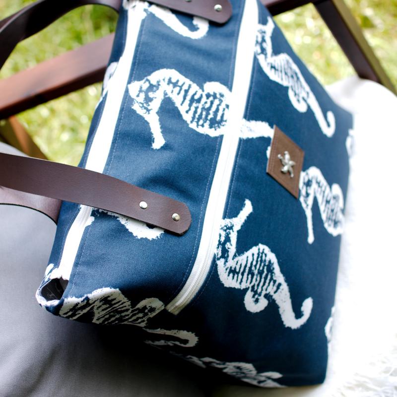Nähbox 'Piper' - Seepferdchen navy