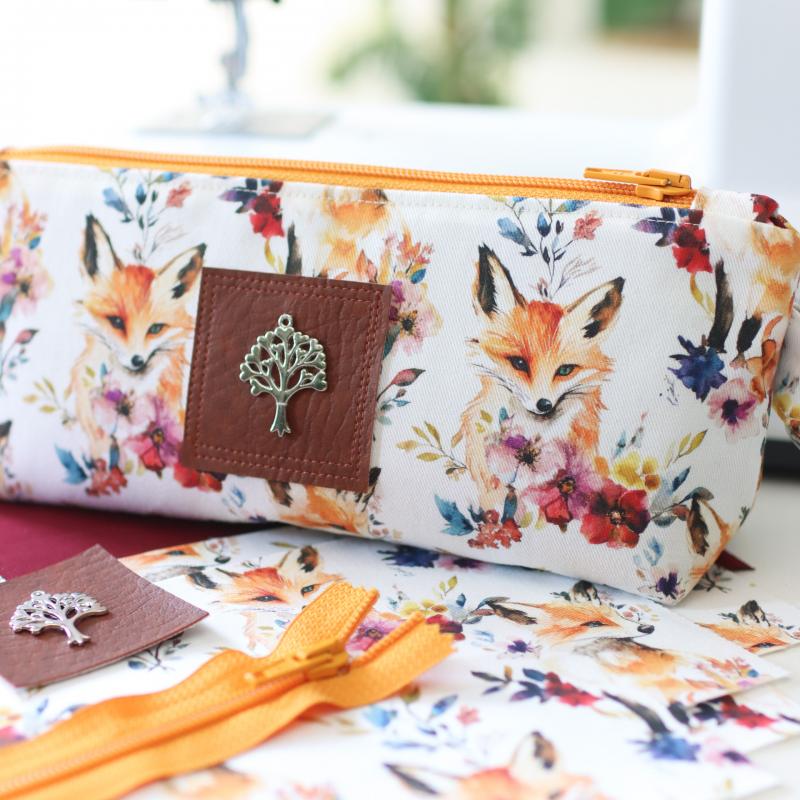 Nähset Zipperbag - Blütenfuchs