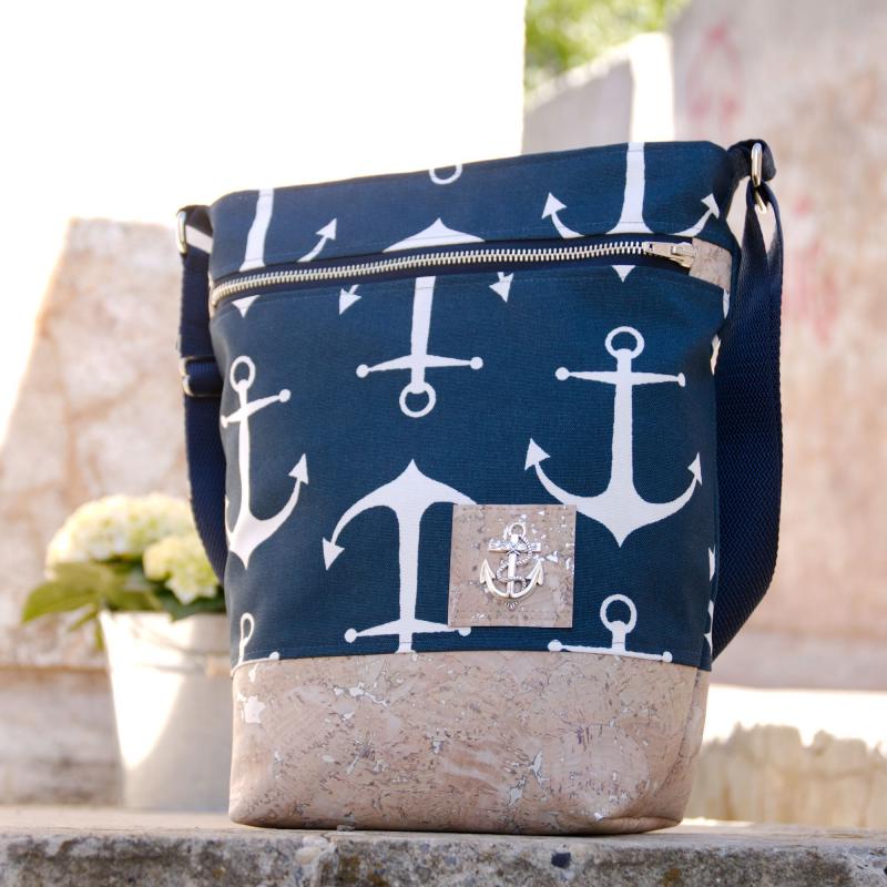 Nähset Umhängetasche - Anker Navy