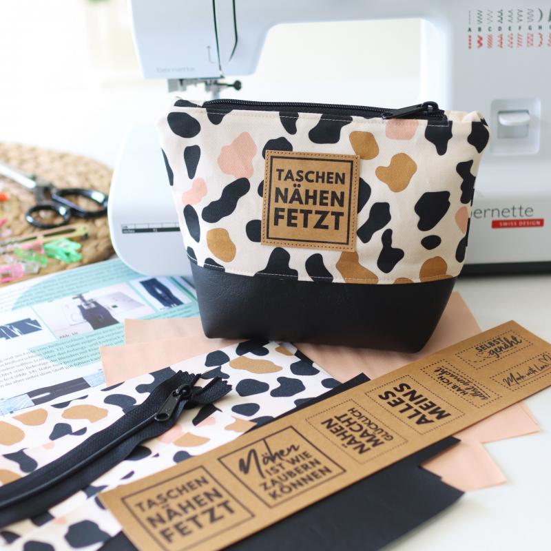 Nähbox Kosmetiktasche - Leo inkl. Labelset 'Nähliebe'