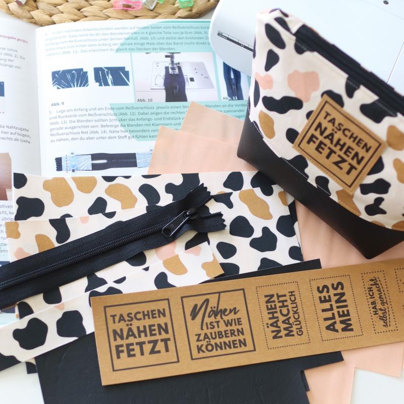 Nähbox Kosmetiktasche - Leo inkl. Labelset 'Nähliebe'