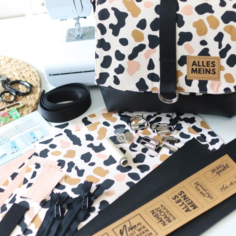 Nähset Tasche 'Katie' - Leo inkl. Labelset 'Nähliebe'