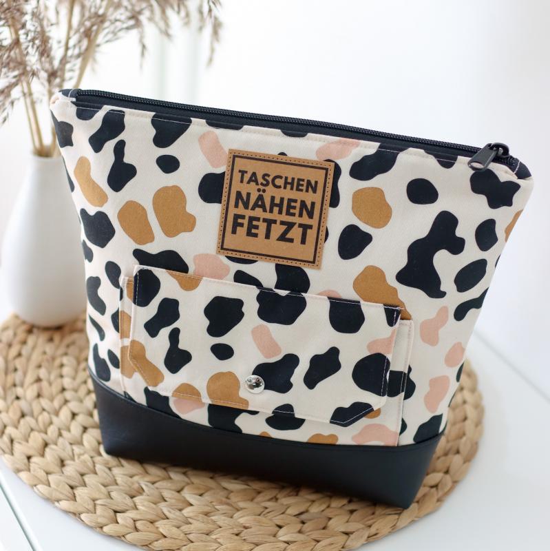 Nähbox große Kosmetiktasche - Leo inkl. Labelset 'Nähliebe'