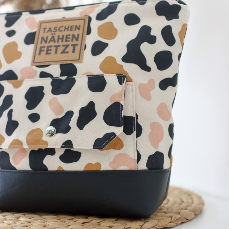 Nähbox große Kosmetiktasche - Leo inkl. Labelset 'Nähliebe'