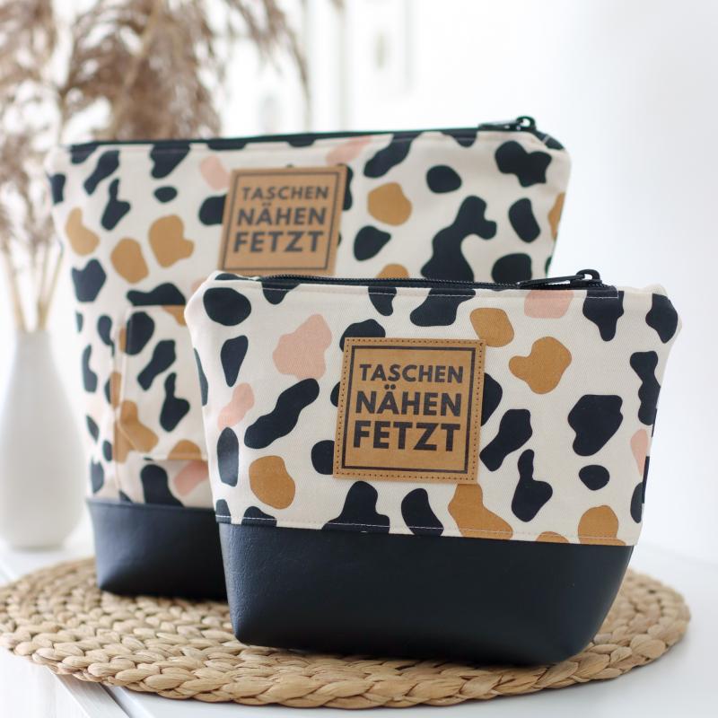 Nähbox große Kosmetiktasche - Leo inkl. Labelset 'Nähliebe'
