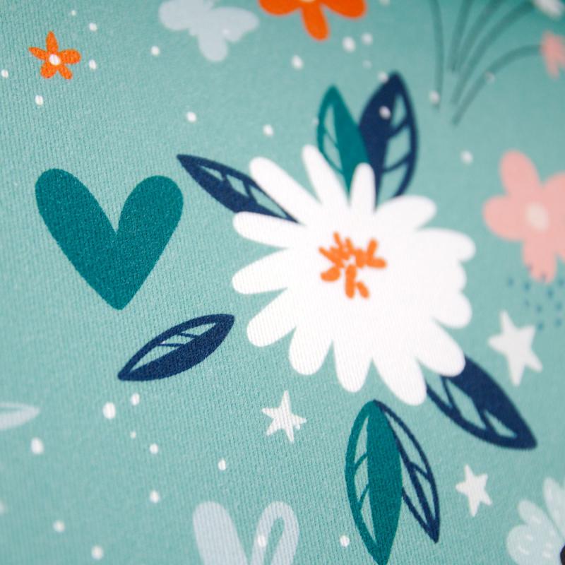 Canvas Eigenproduktion 'Flowers Mint'