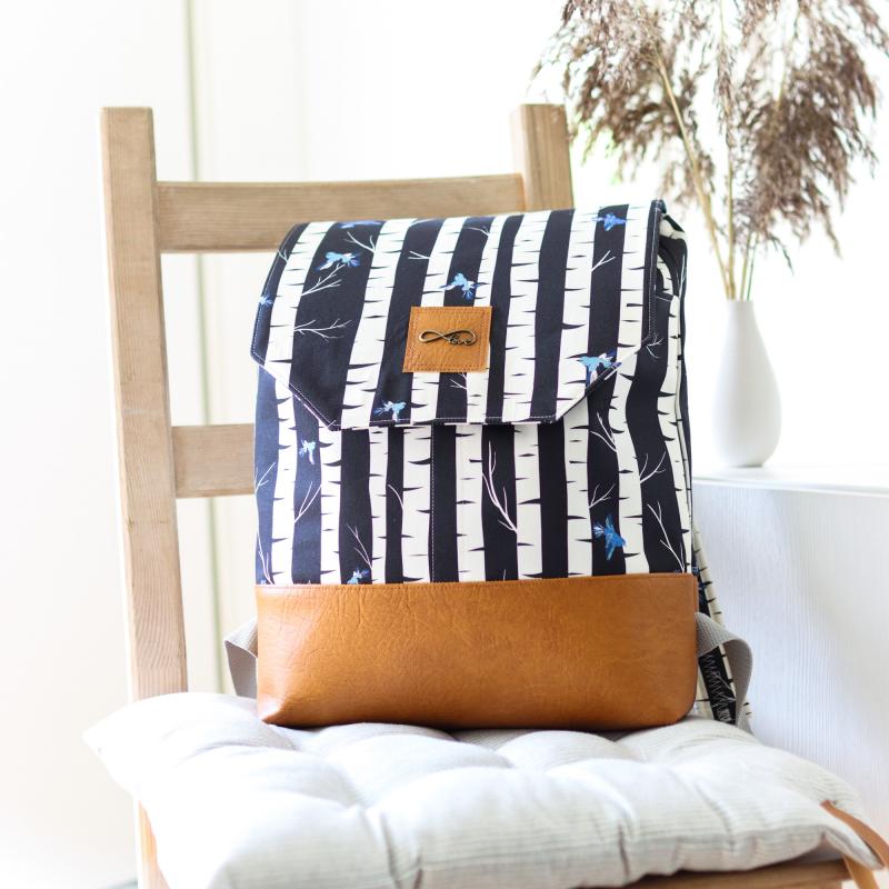 Nähbox Rucksack - Birkenwald
