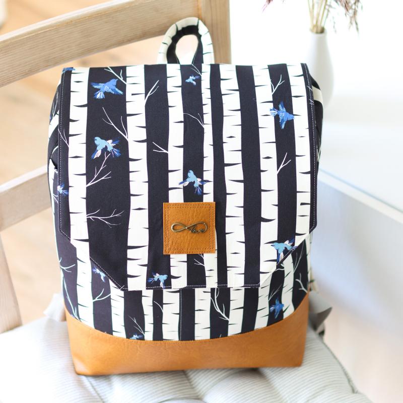 Nähbox Rucksack - Birkenwald