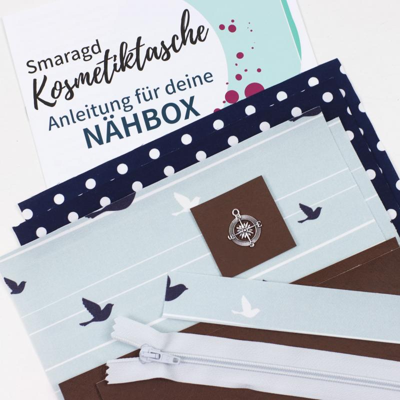 Nähbox Kosmetiktasche - Blue Bird