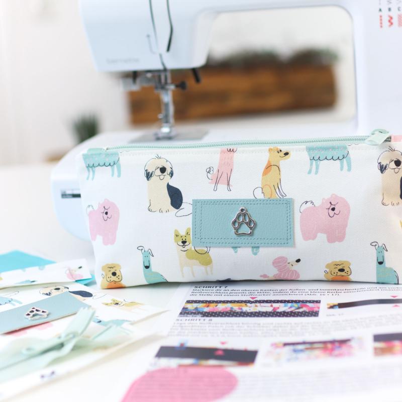 Nähset Zipperbag - Hundeblick