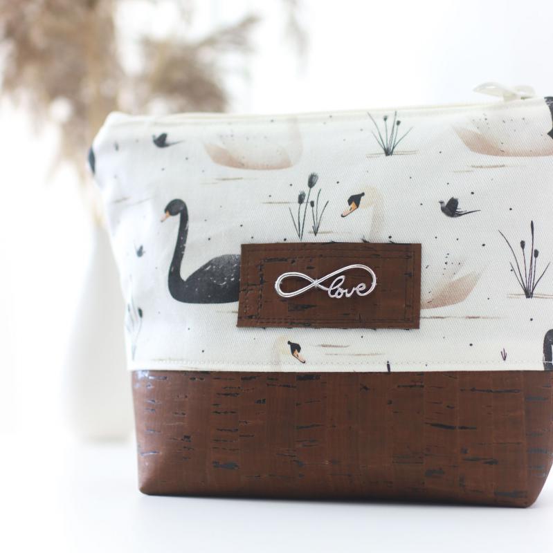 Nähbox Kosmetiktasche - Schwäne