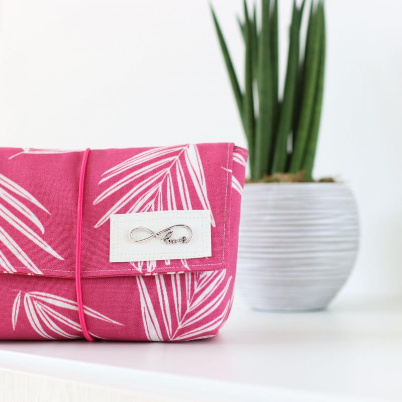 Nähset Minibag - Palmenblätter Pink