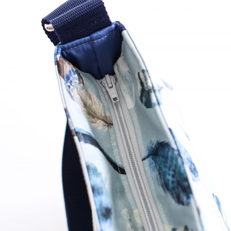 Nähset Umhängetasche - Feathers Blue