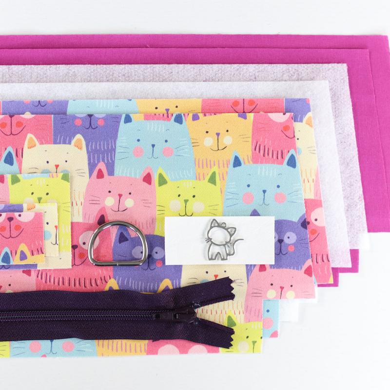 Nähset Zipperbag - Mietzekatze