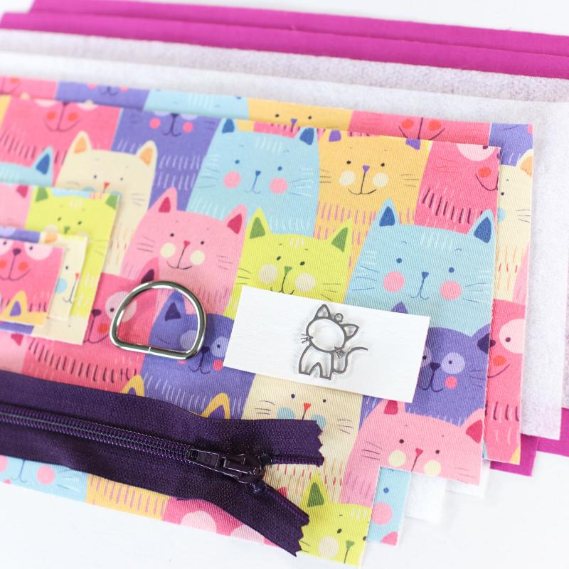 Nähset Zipperbag - Mietzekatze
