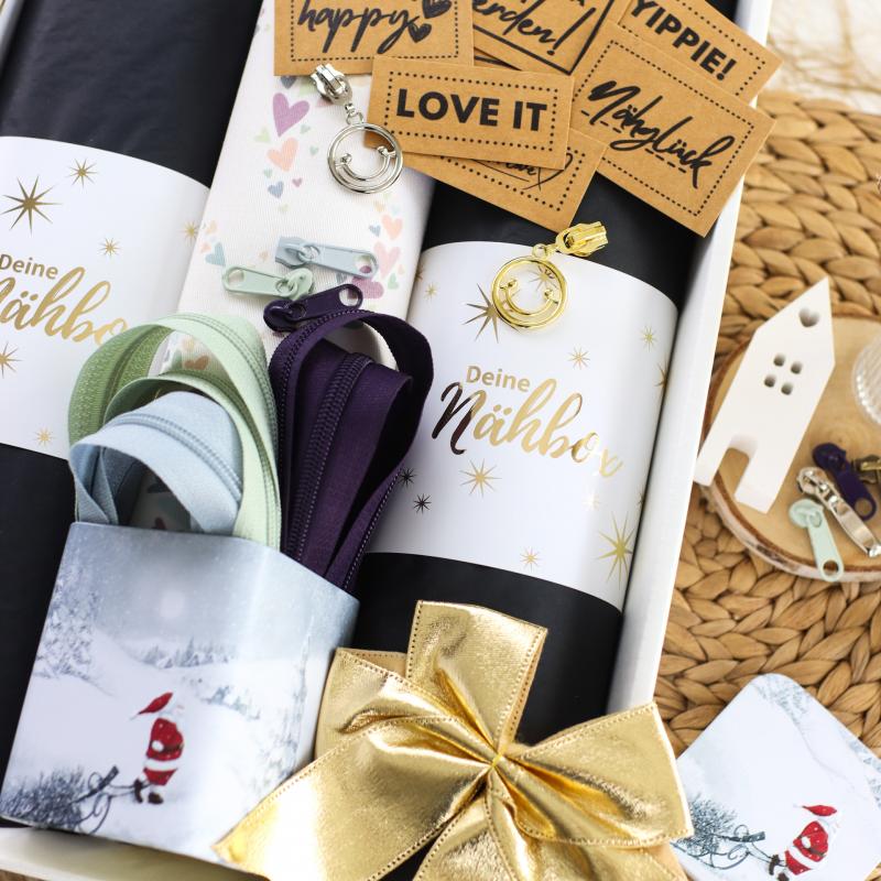 Große Weihnachtsbox mit Katie- & Kosmetiktaschen-Nähset