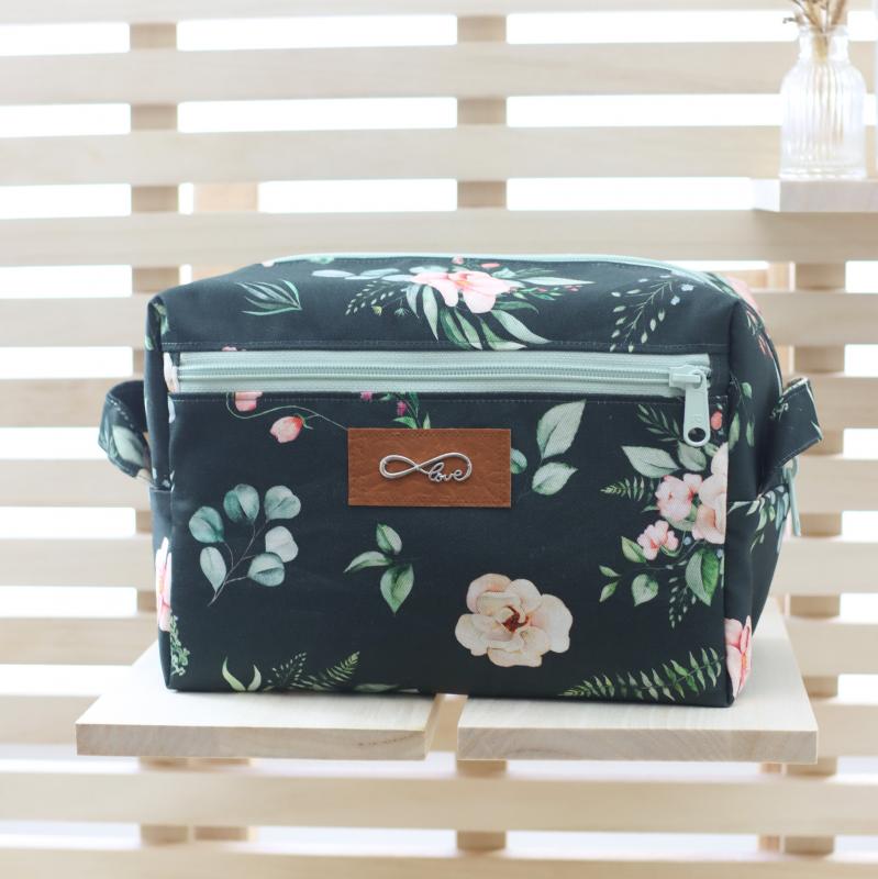 Nähset Boxybag 'Maxi' - Aquarell dunkelgrün