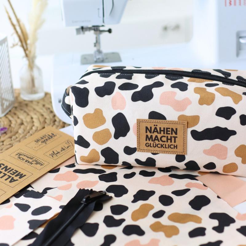 Nähset Boxybag 'Medium' - Leo inkl. Labelset 'Nähliebe'