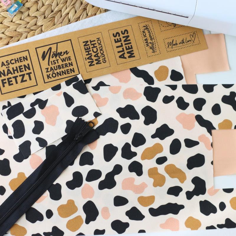 Nähset Boxybag 'Medium' - Leo inkl. Labelset 'Nähliebe'