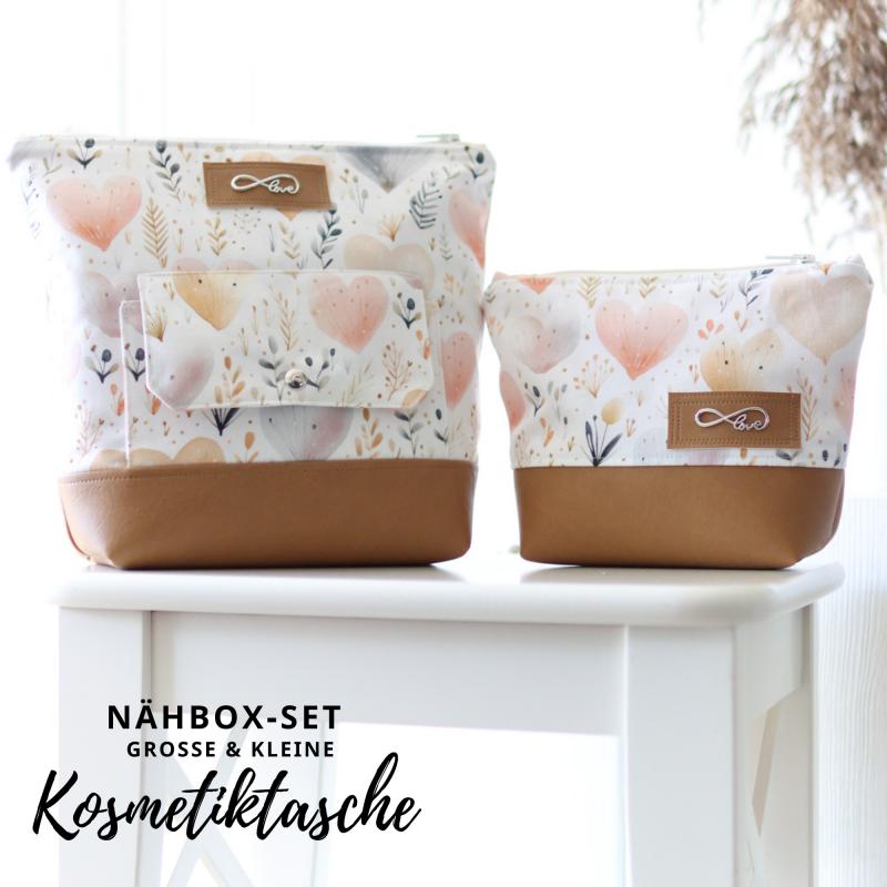 Nähbox große Kosmetiktasche - Herzstück