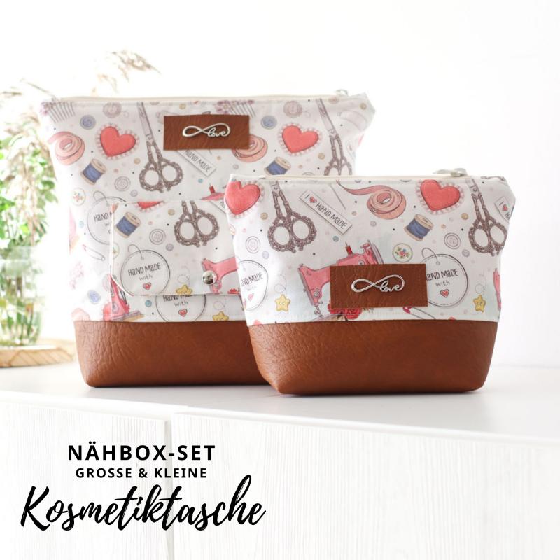 Nähbox große Kosmetiktasche - Nähglück