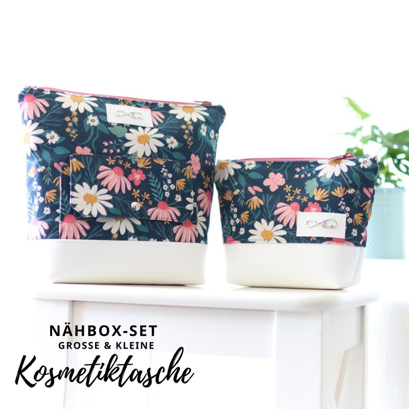 Nähbox große Kosmetiktasche - Wildblume