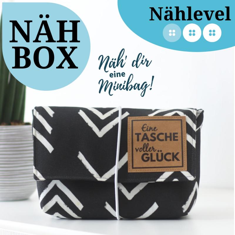 Nähset Minibag - Black & White inkl. Labelset 'Statement'