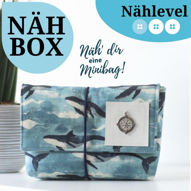 Nähset Minibag - Blauwal