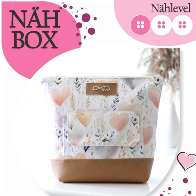 Nähbox große Kosmetiktasche - Herzstück