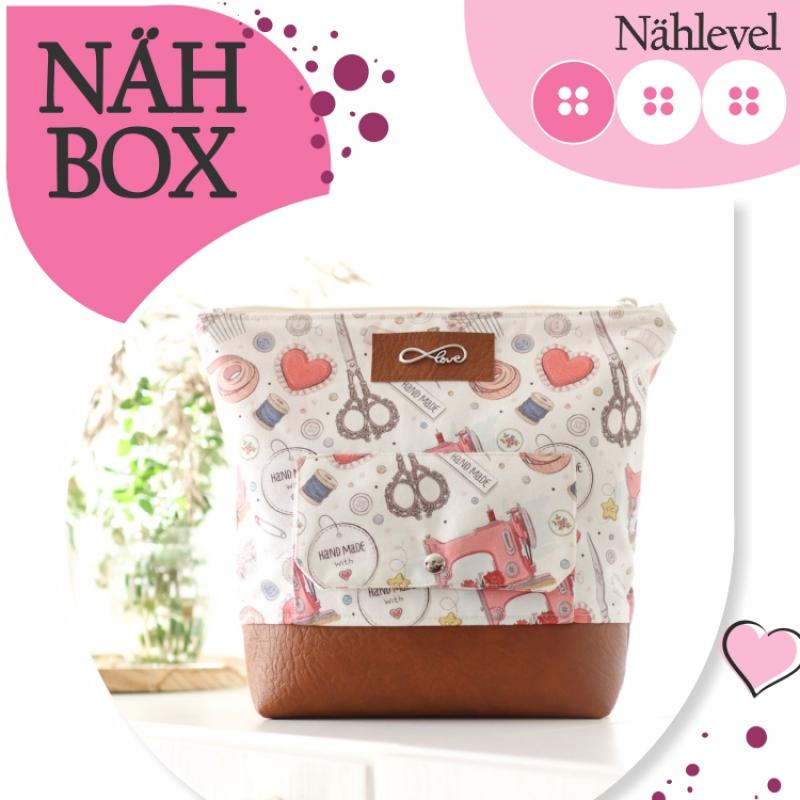 Nähbox große Kosmetiktasche - Nähglück