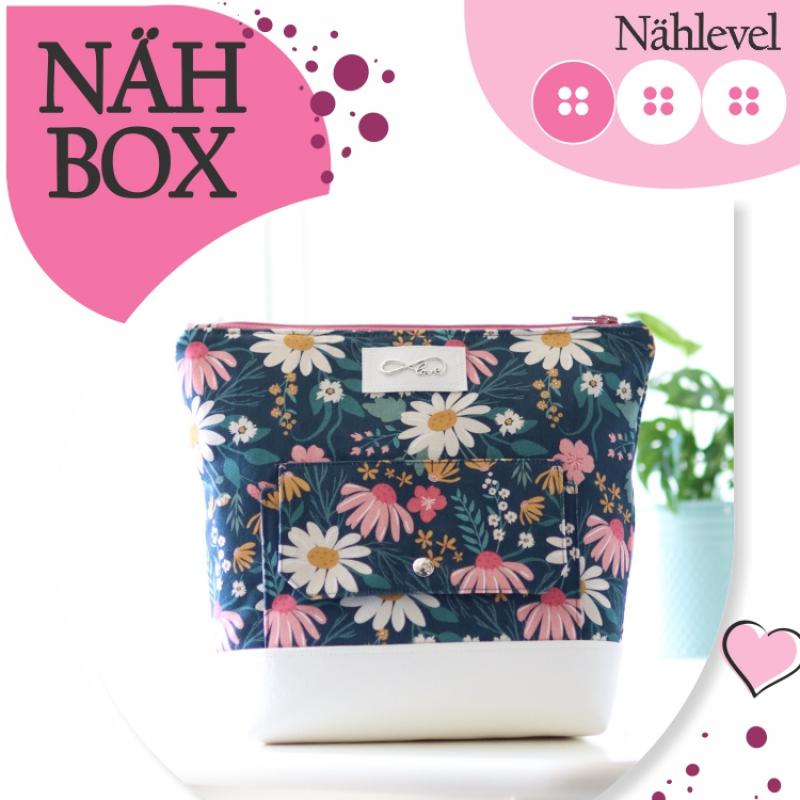 Nähbox große Kosmetiktasche - Wildblume