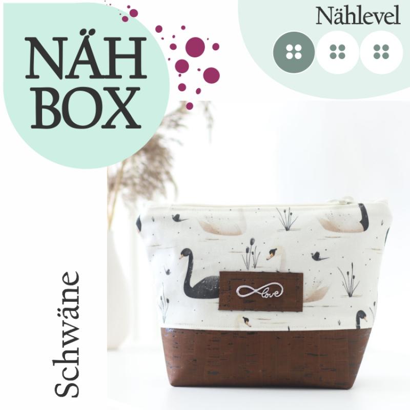 Nähbox Kosmetiktasche - Schwäne
