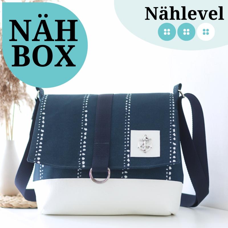 Nähset Tasche 'Katie' - Waterdrops Navy
