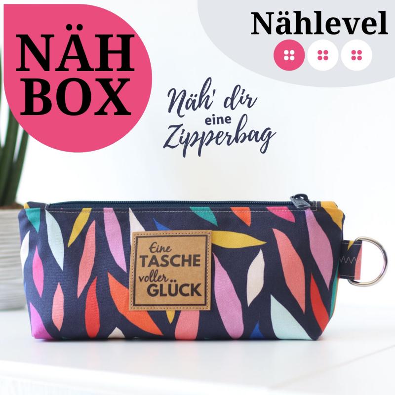 Nähset Zipperbag - Farbenfroh inkl. Labelset 'Statement'