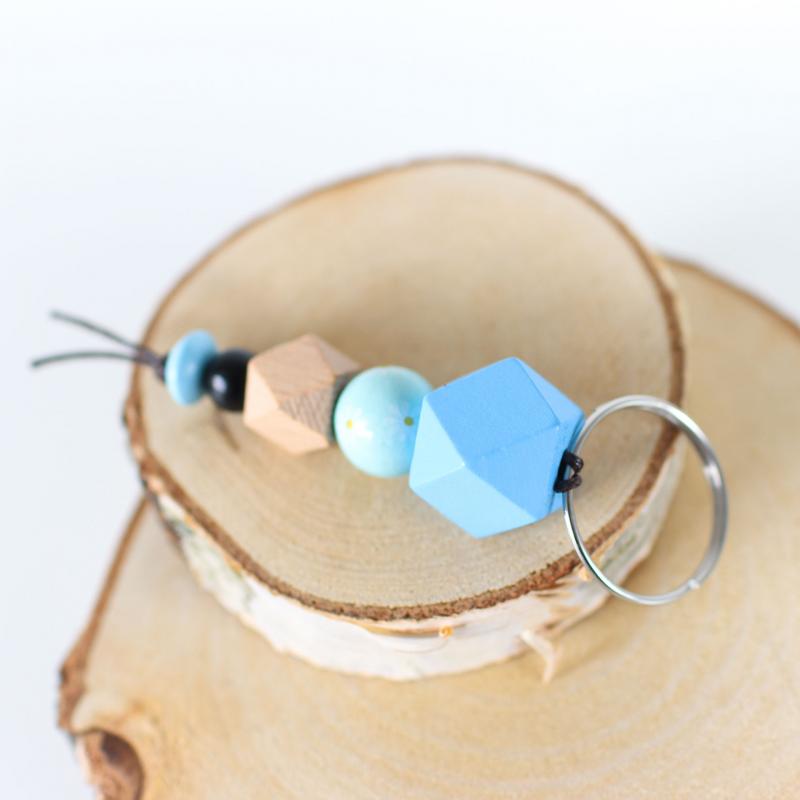 Großer Schlüsselanhänger - Gänseblümchen/Blau/Mint