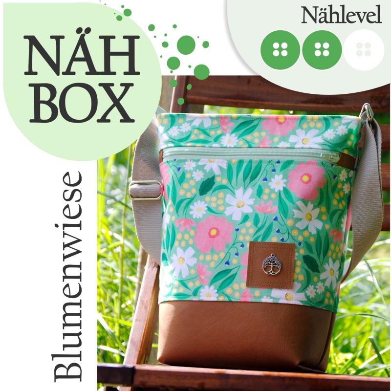 Nähbox Umhängetasche - Blumenwiese