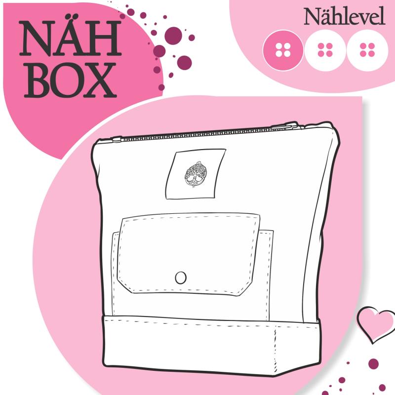 Nähbox große Kosmetiktasche - Anchor & Flowers